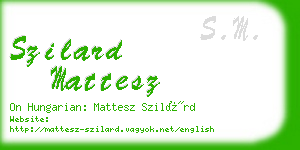 szilard mattesz business card